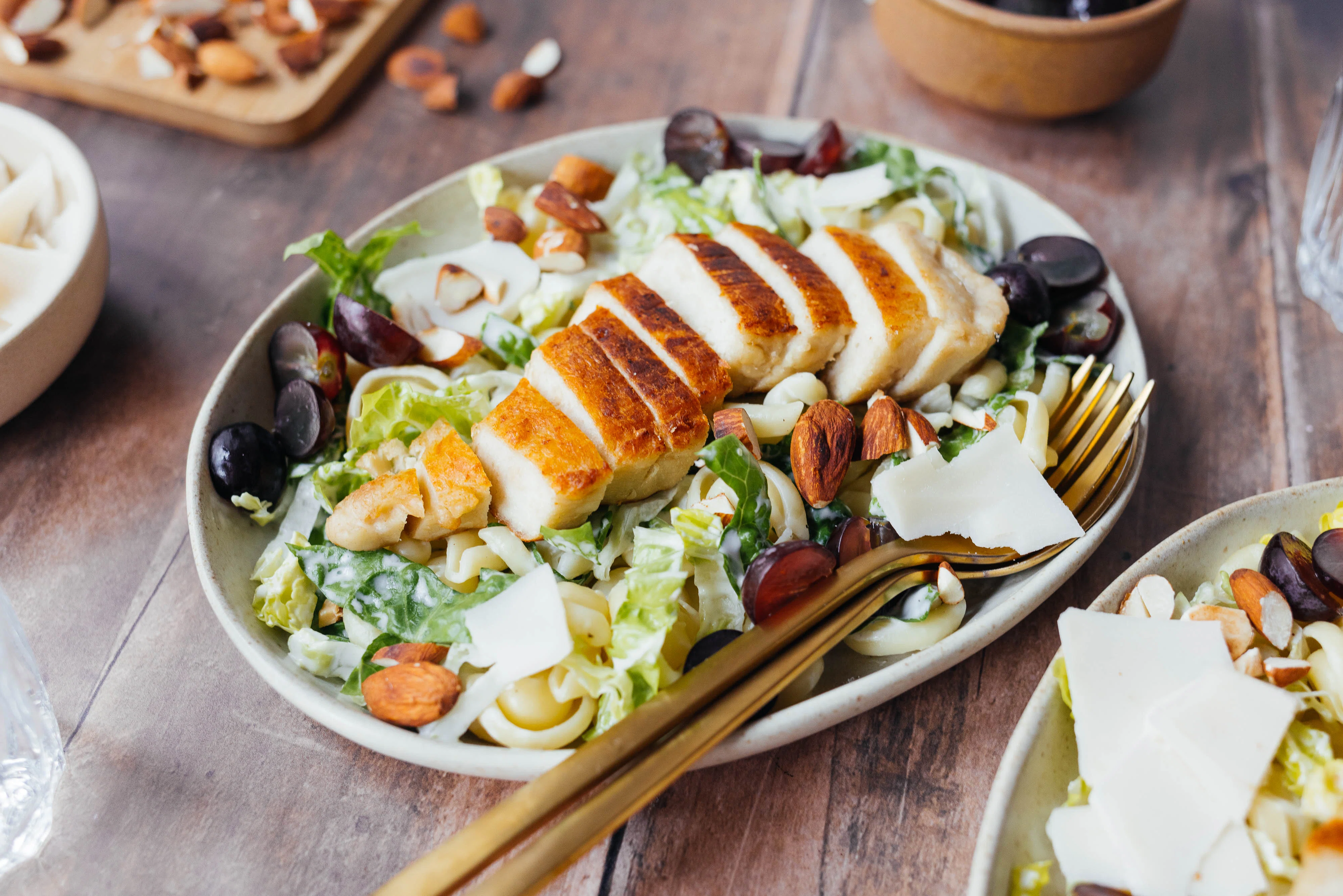 Vegane Caesar Salad Pasta