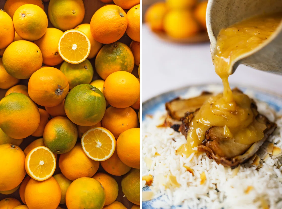 Vegane Ente mit Orangensoße und Mandelreis | Rezept - Zucker&amp;Jagdwurst