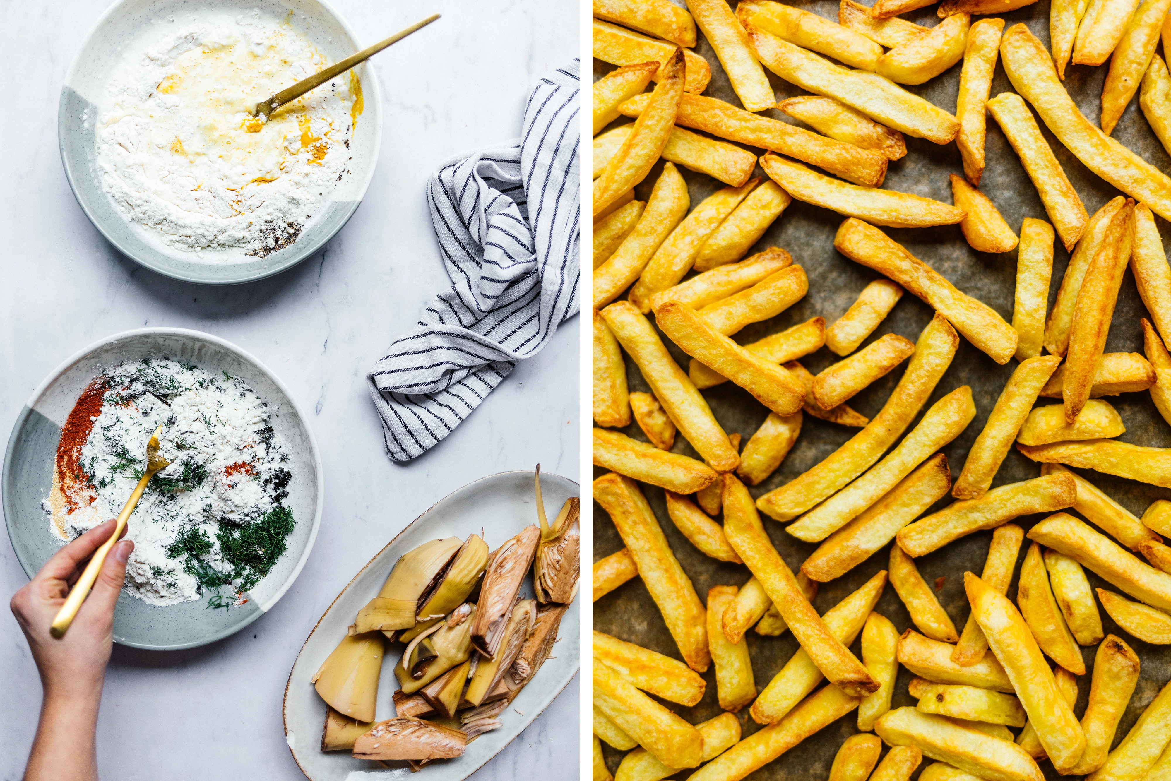 R709 Vegan Fish and Chips (made of banana blossom)