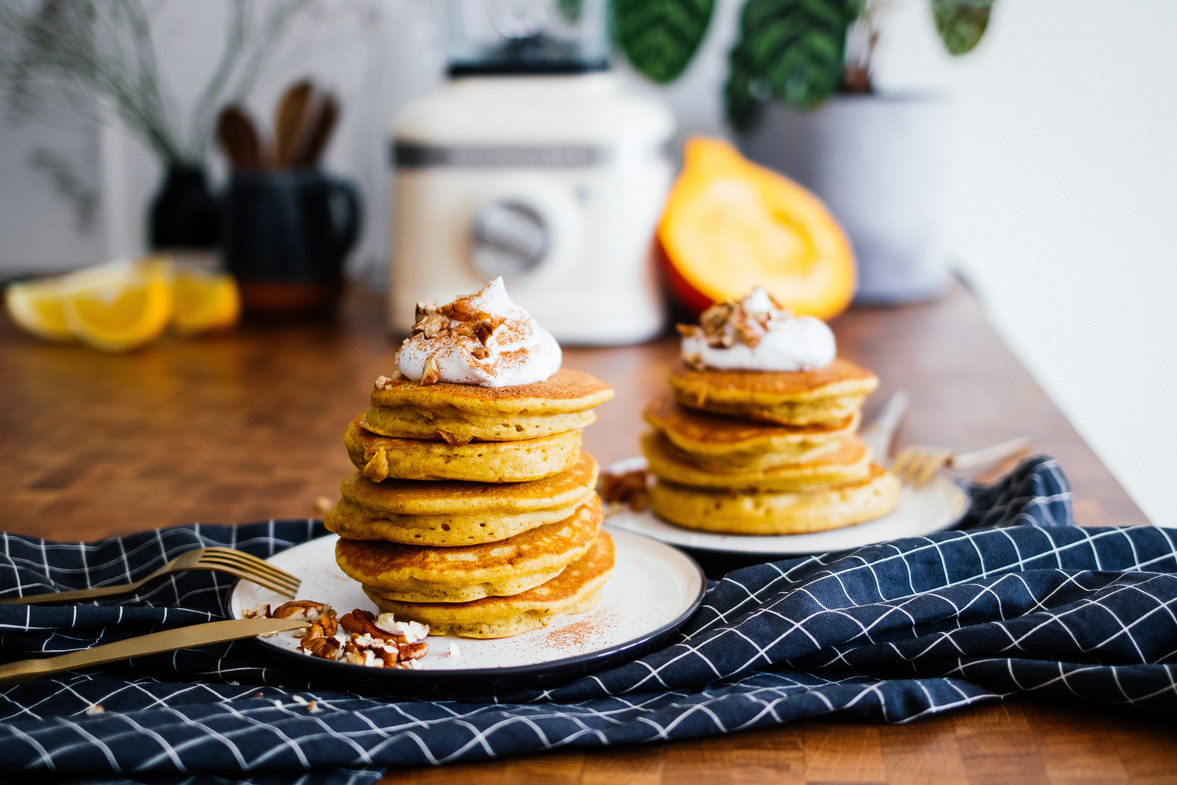 Vegane Kürbis-Pancakes mit Pumpkin Spice