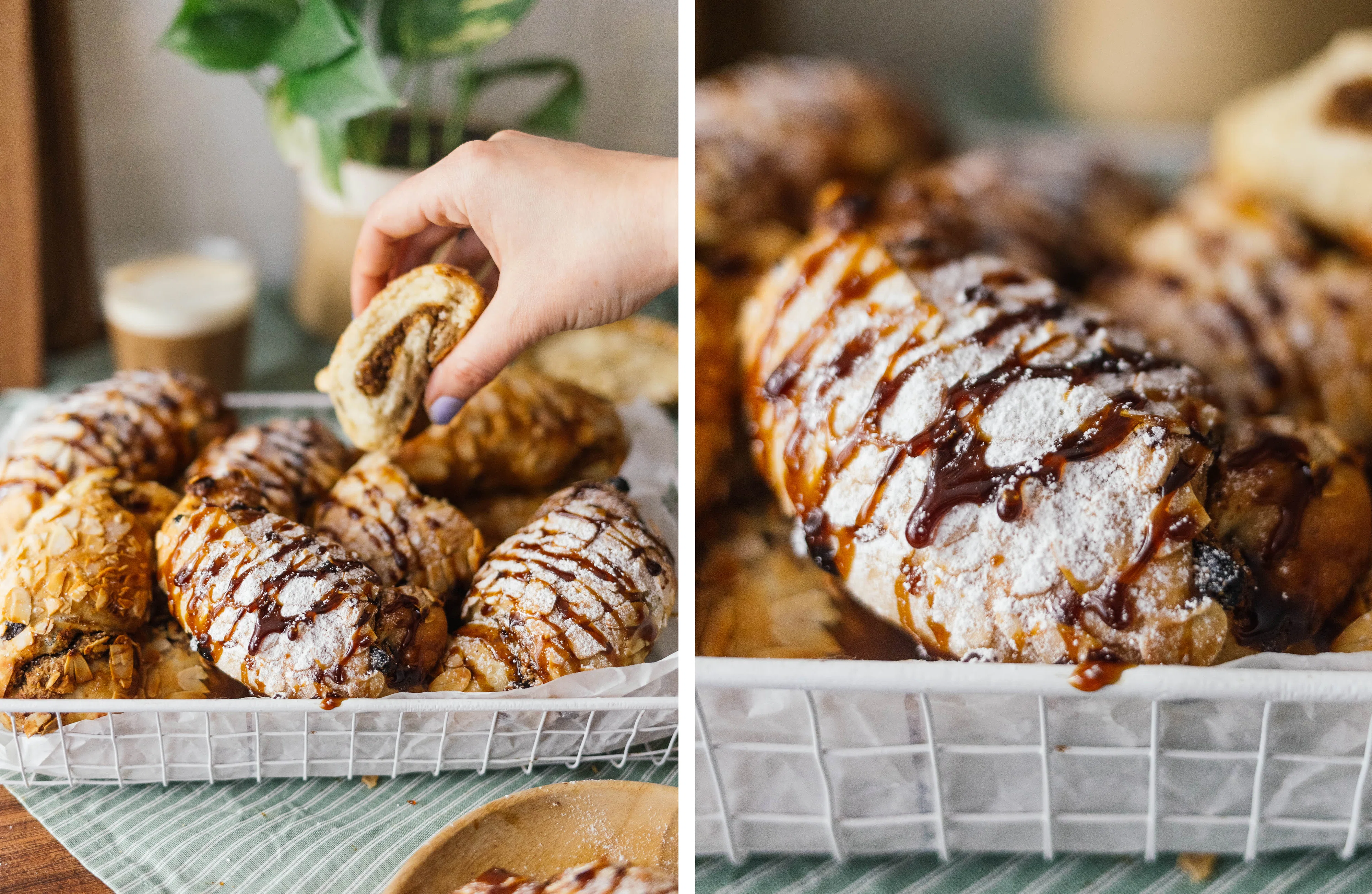 R821 Vegane Osterbrot-Hörnchen mit Nussfüllung