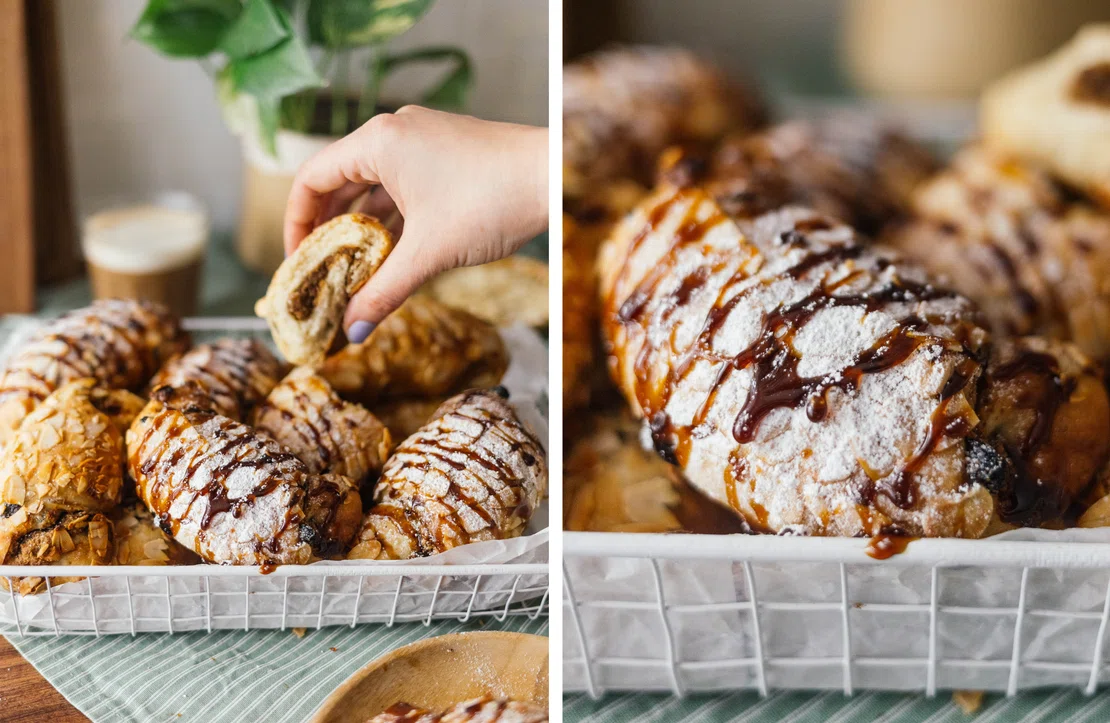 Vegane Osterbrot-Hörnchen mit Nussfüllung | Rezept - Zucker&amp;Jagdwurst