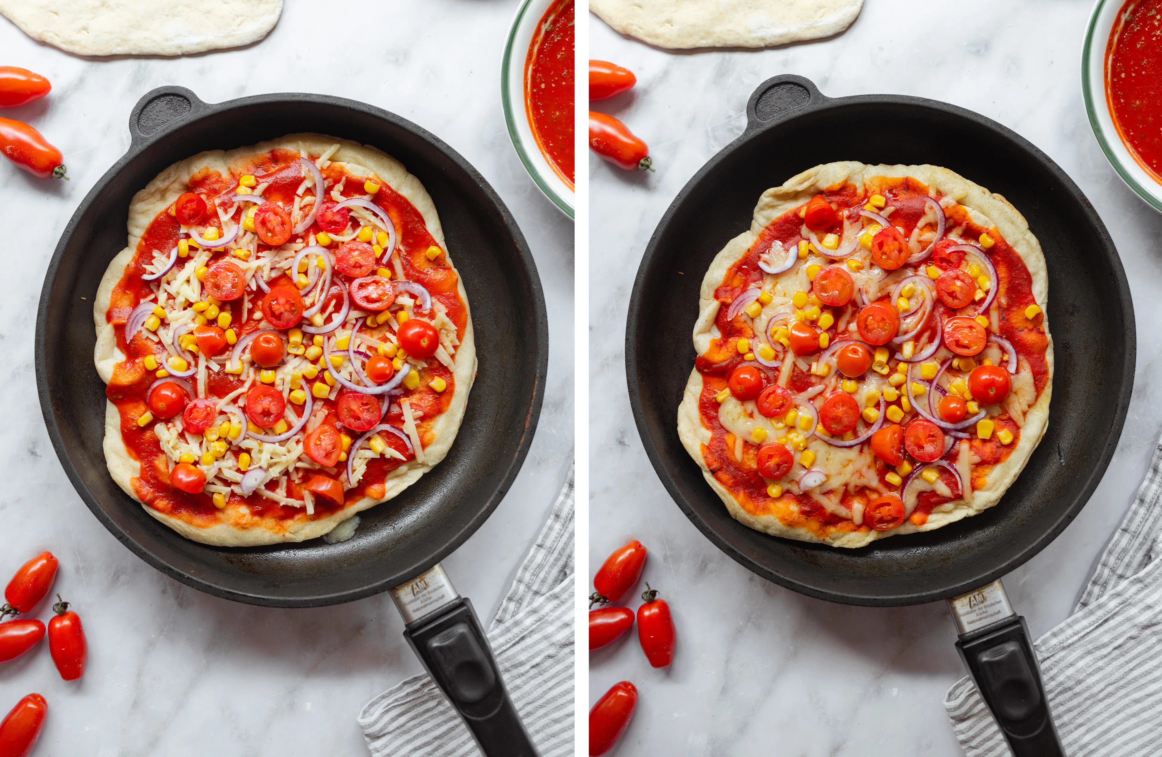 R957 Pizza aus der Pfanne