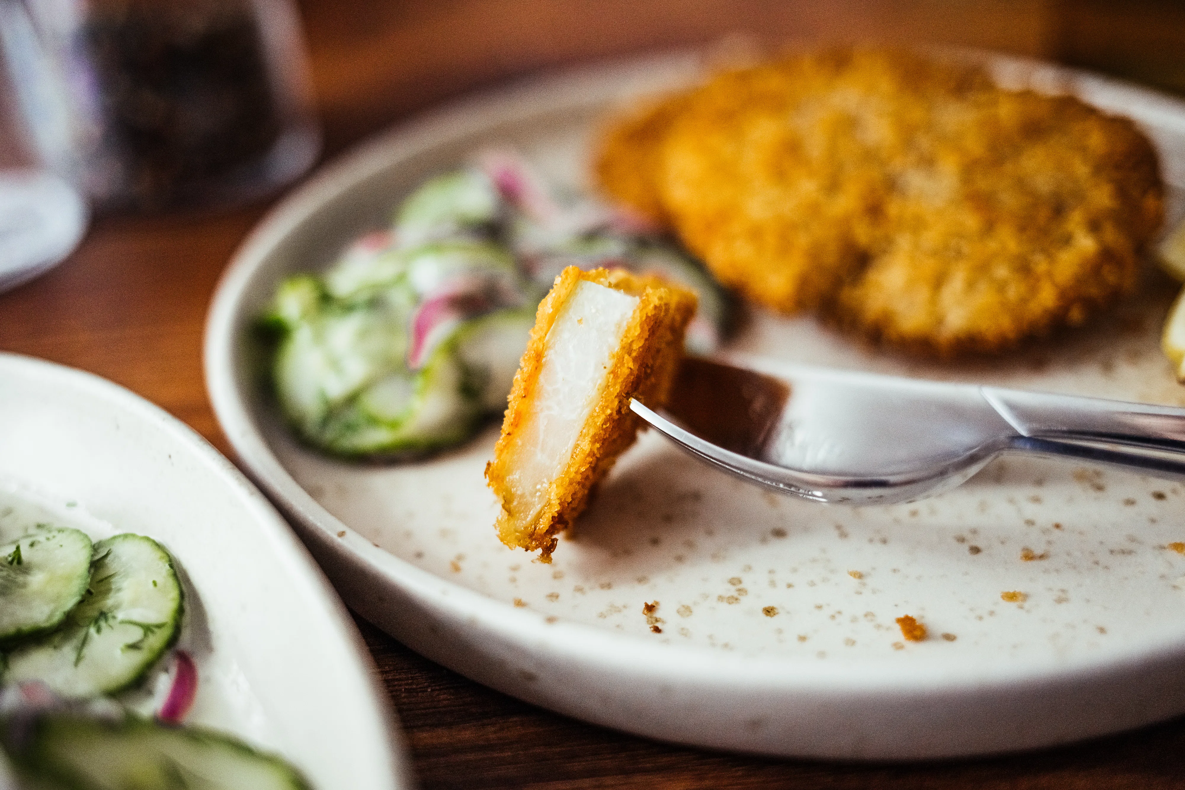R235 Kohlrabischnitzel mit Gurkensalat