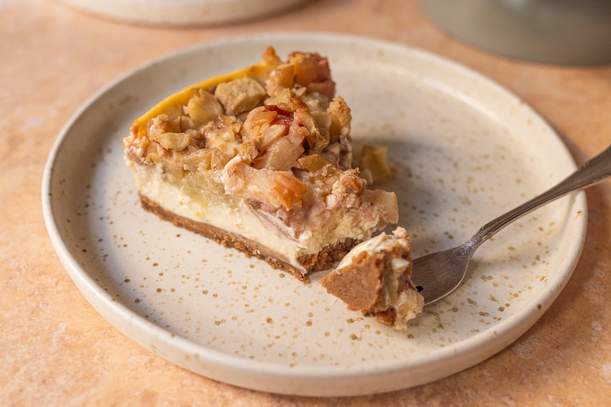 Veganer Bratapfel-Cheesecake