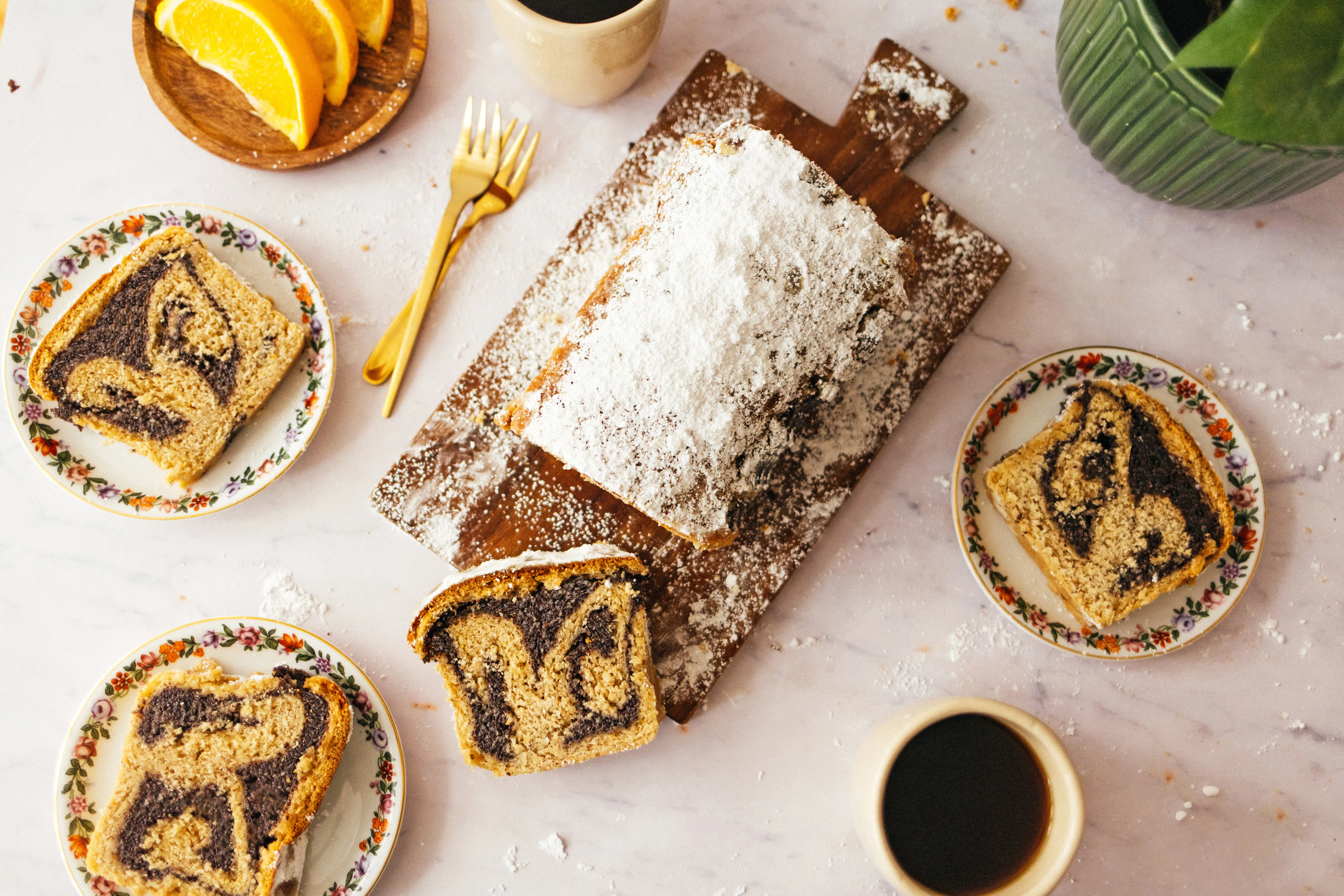 Vegan Curd Stollen with Poppy Seed