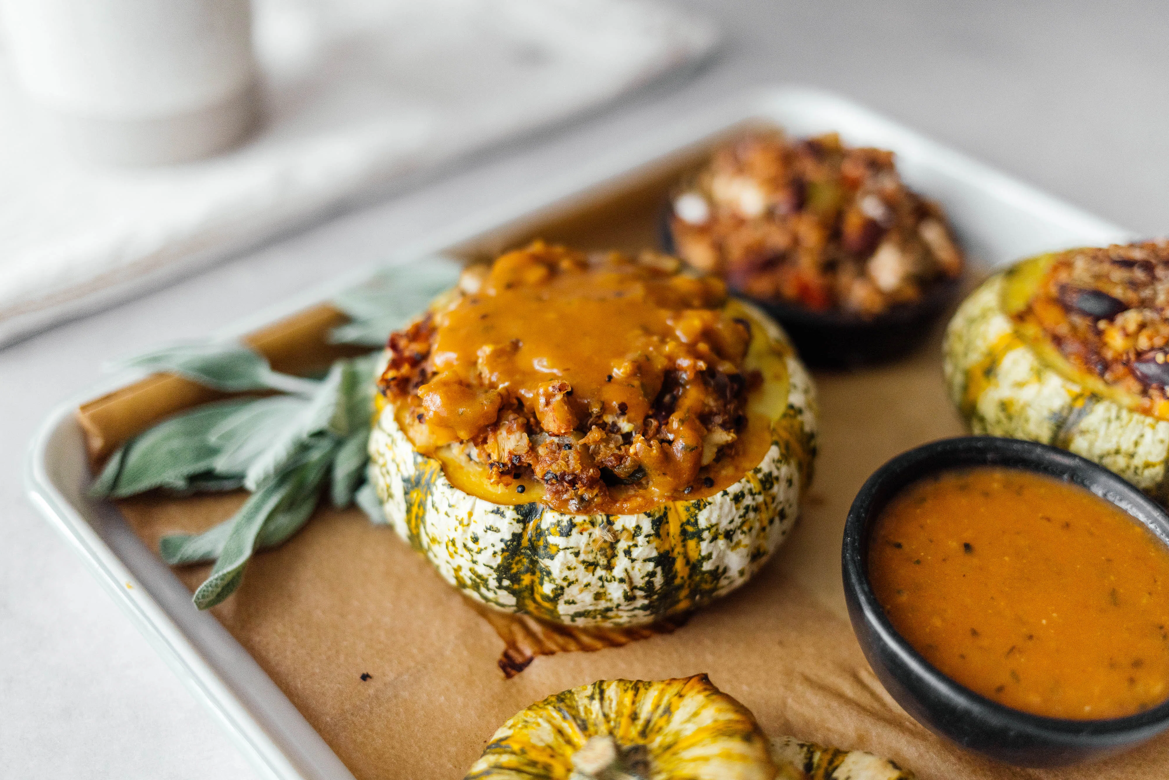 Baked Squash with Quinoa Filling