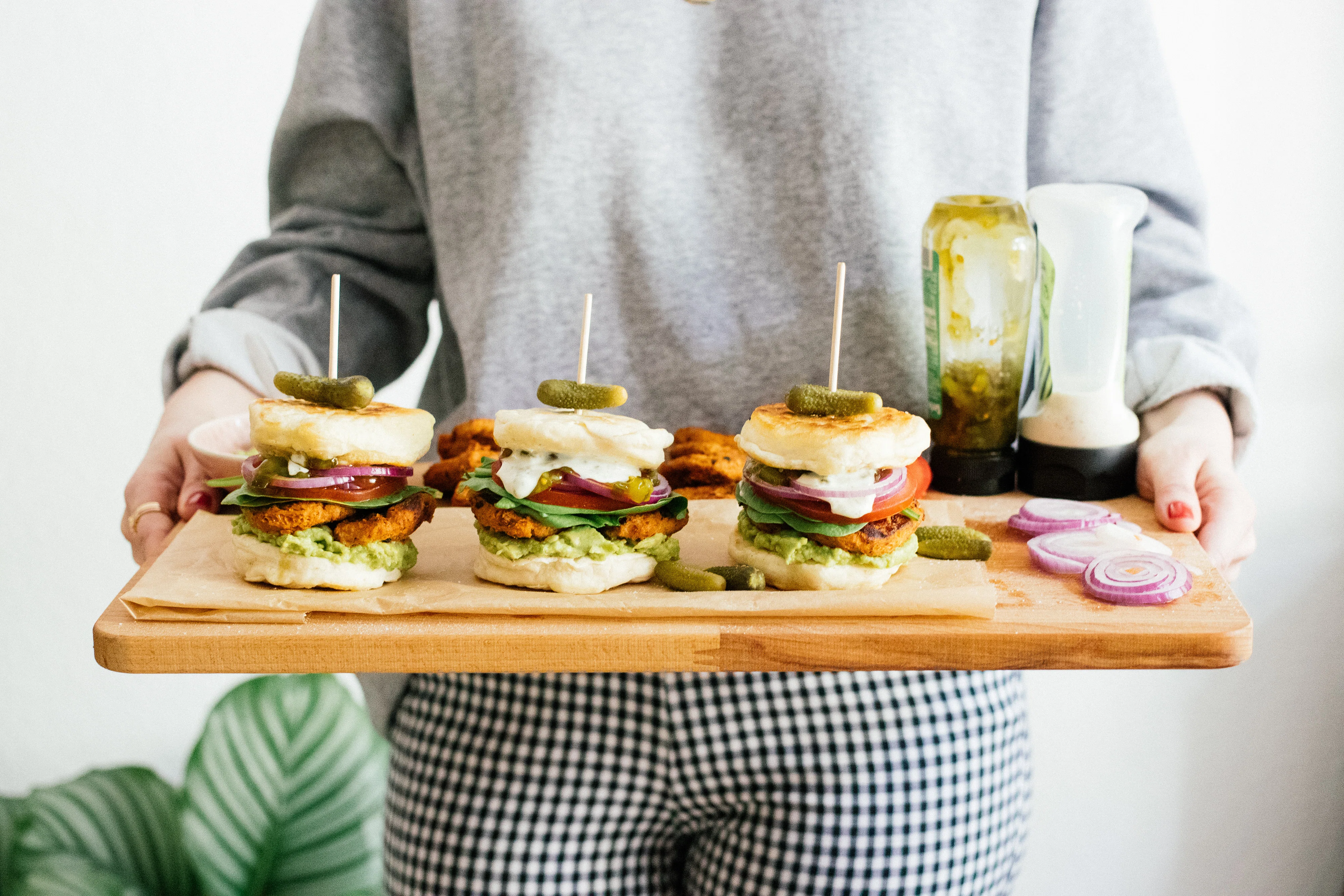 R398 Vegan Pancake Burger