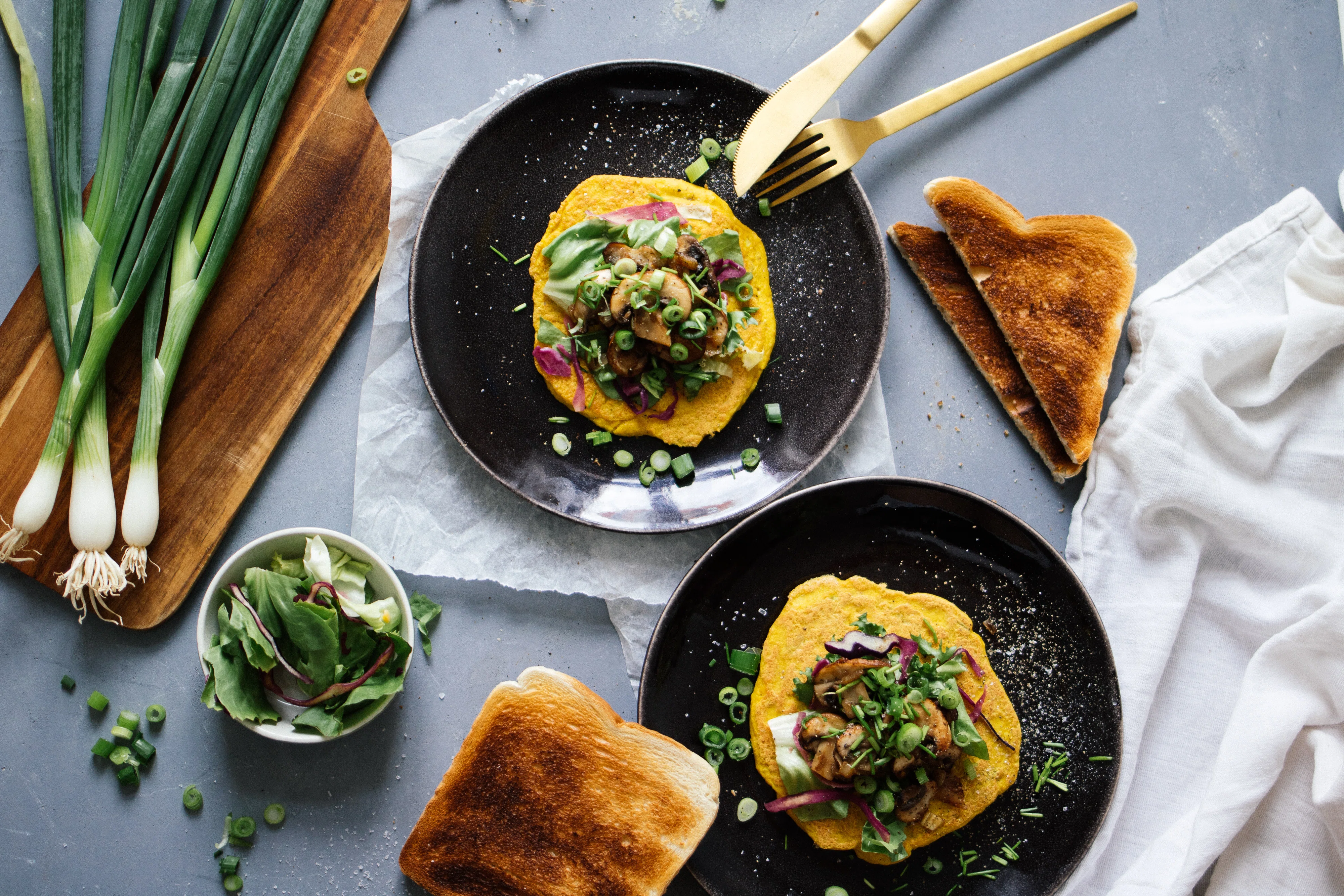 Veganes Omelett aus Tofu