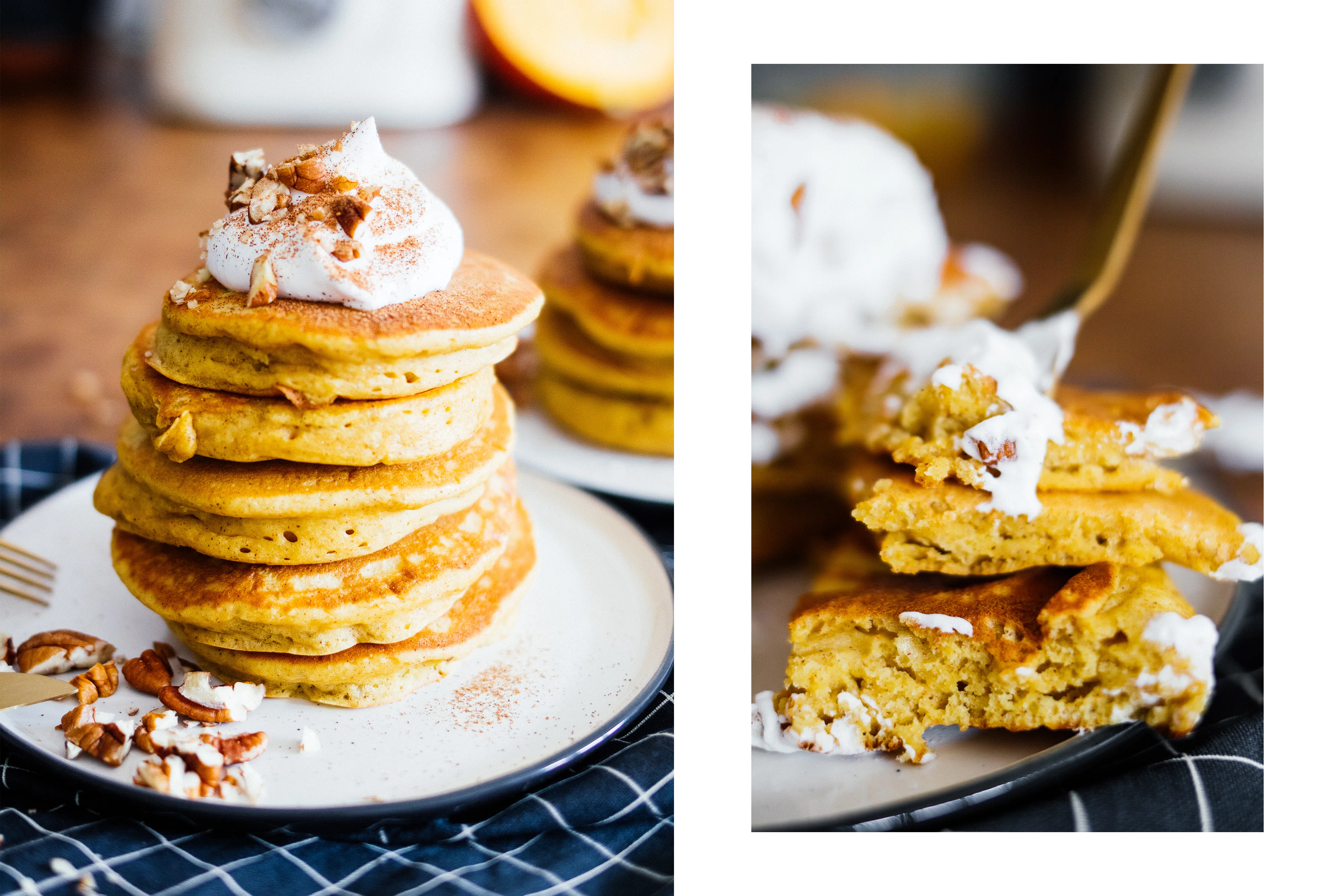 R579 Vegane Kürbis-Pancakes