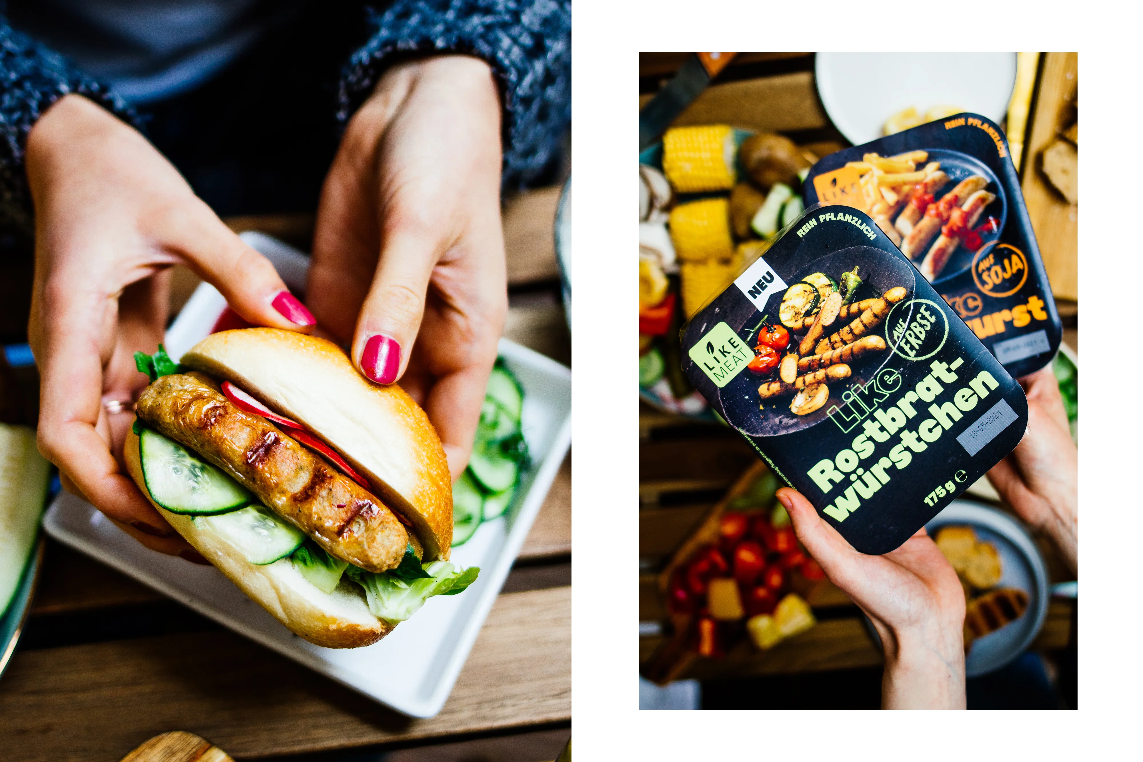 A169 Vegan BBQ Sausages in German Supermarkets