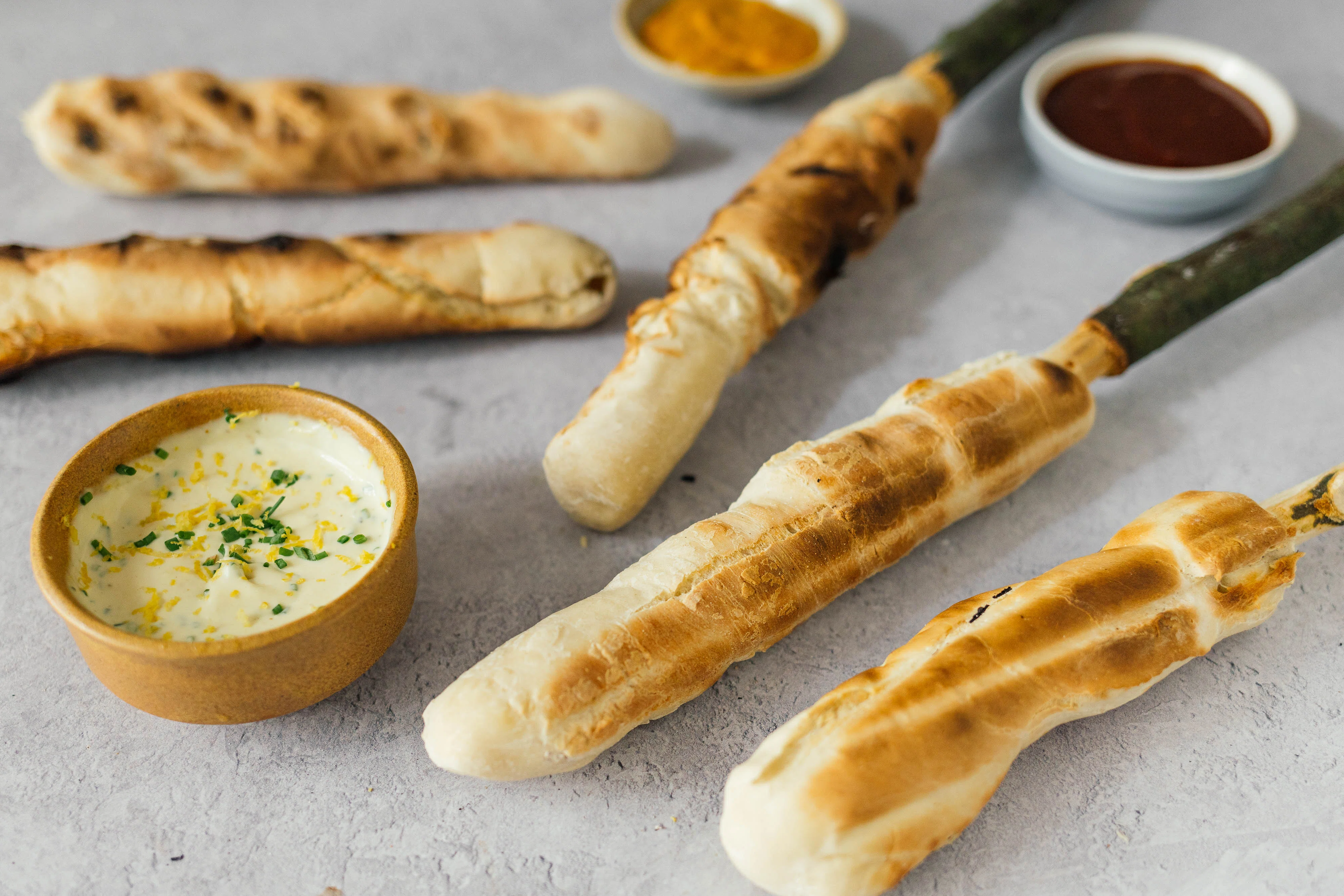Einfaches veganes Stockbrot
