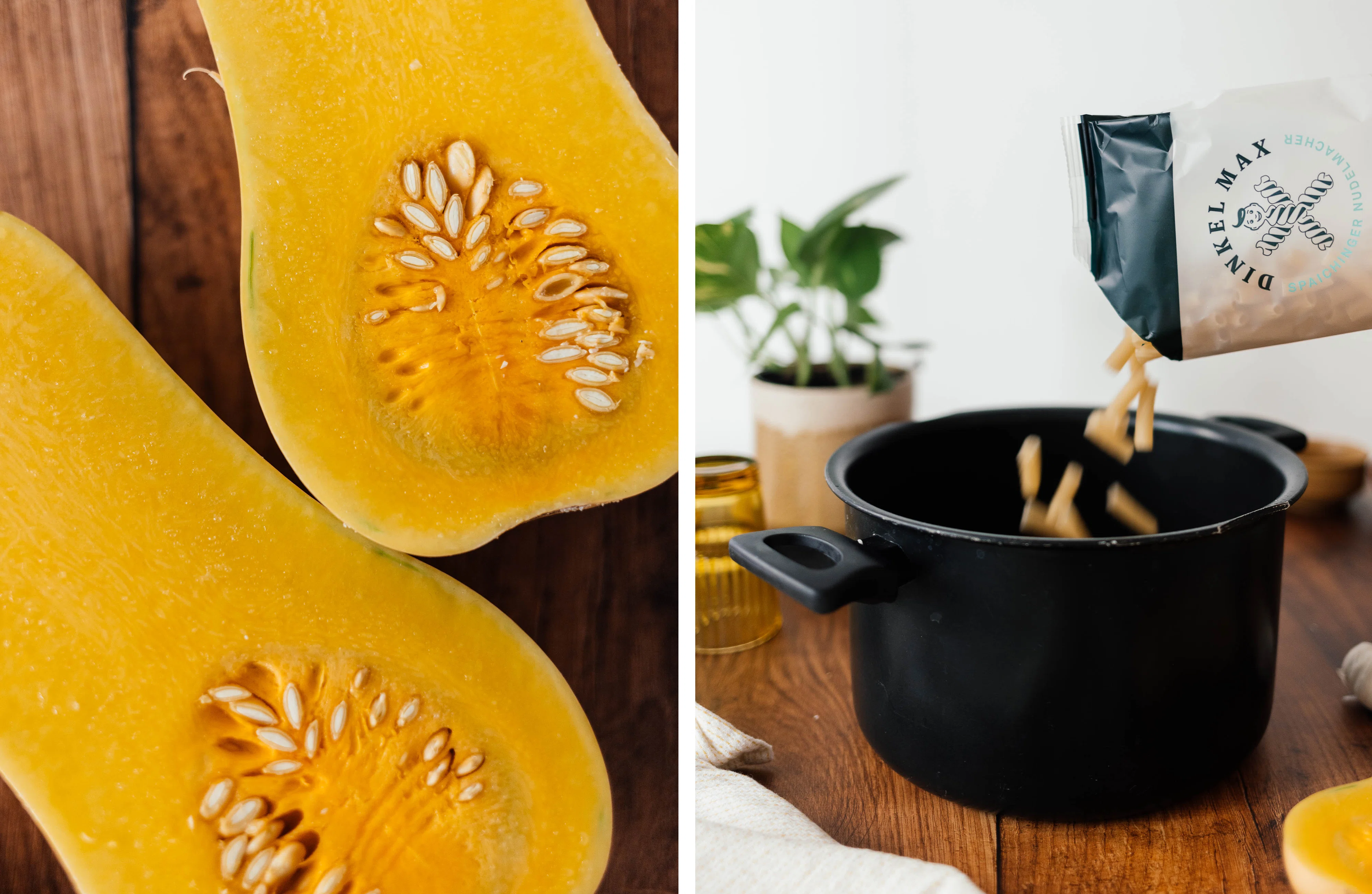 R772 Veganer Nudel-Kürbis-Auflauf mit Rigatoni