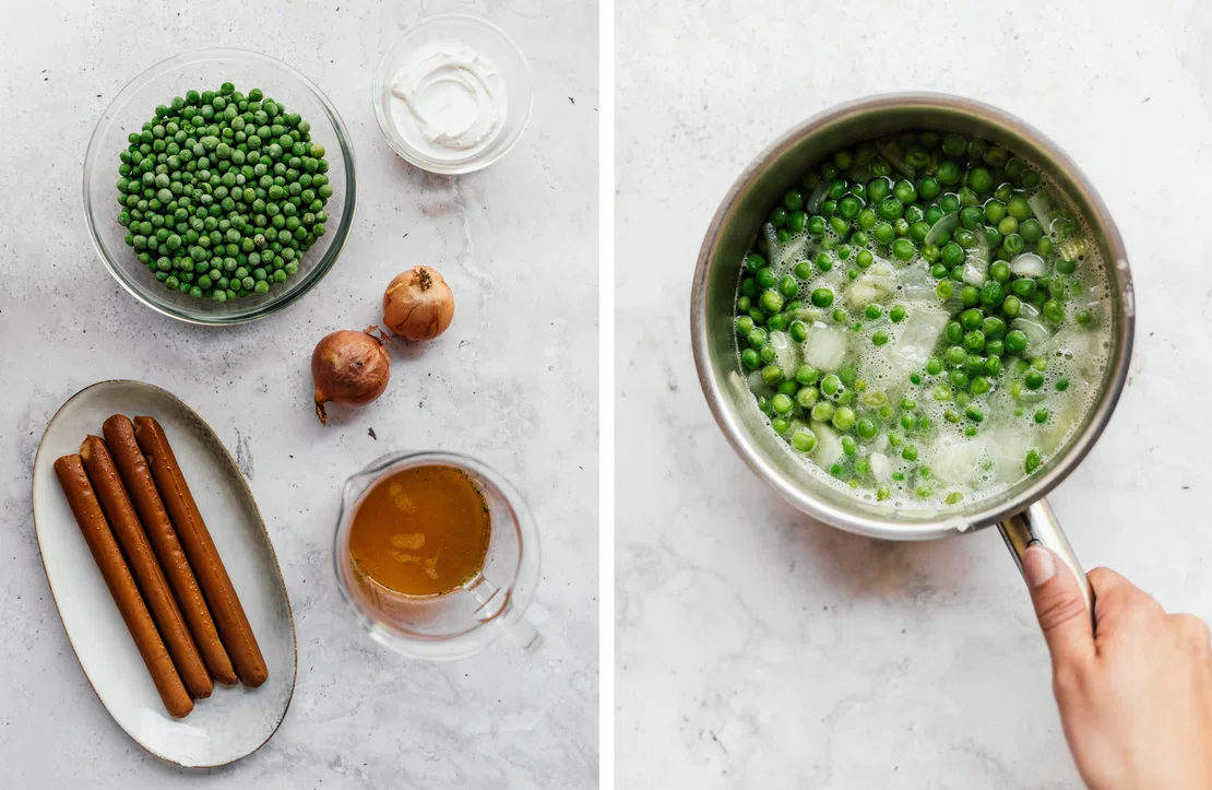 Erbsensuppe mit veganen Würstchen (mit 5 Zutaten) | Rezept - Zucker ...