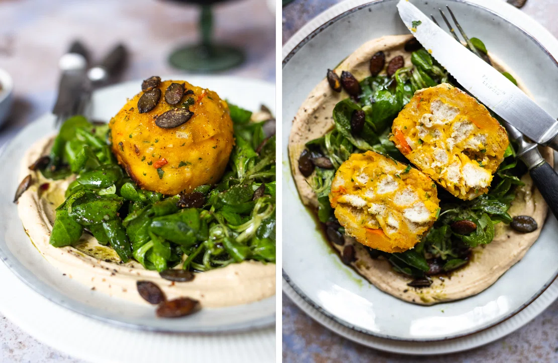 Vegane Kürbisknödel auf Miso-Tofu-Creme | Rezept | Einfach - Zucker ...