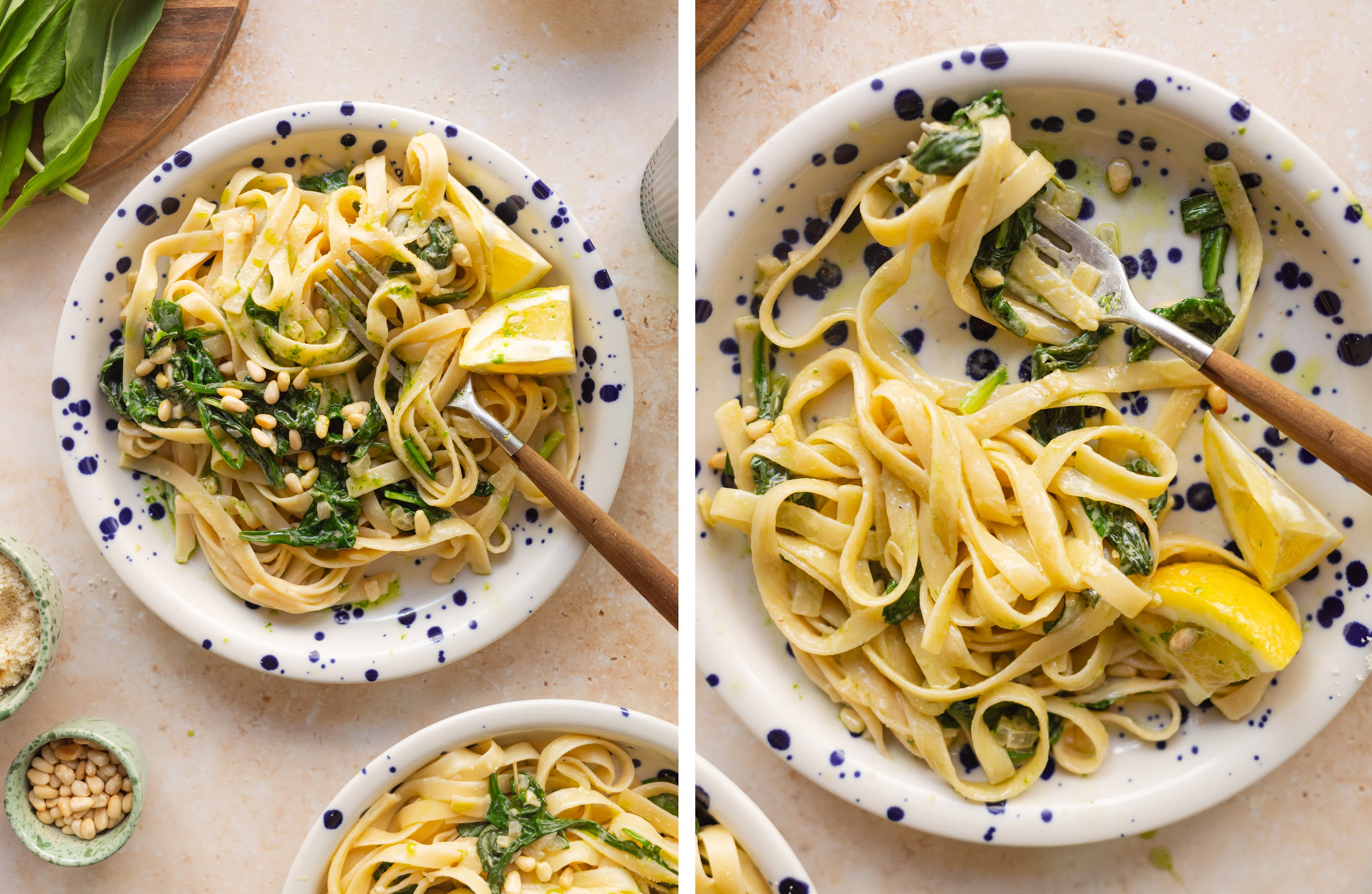 R273 Schnelle Pasta in Bärlauch-Zitronen-Soße