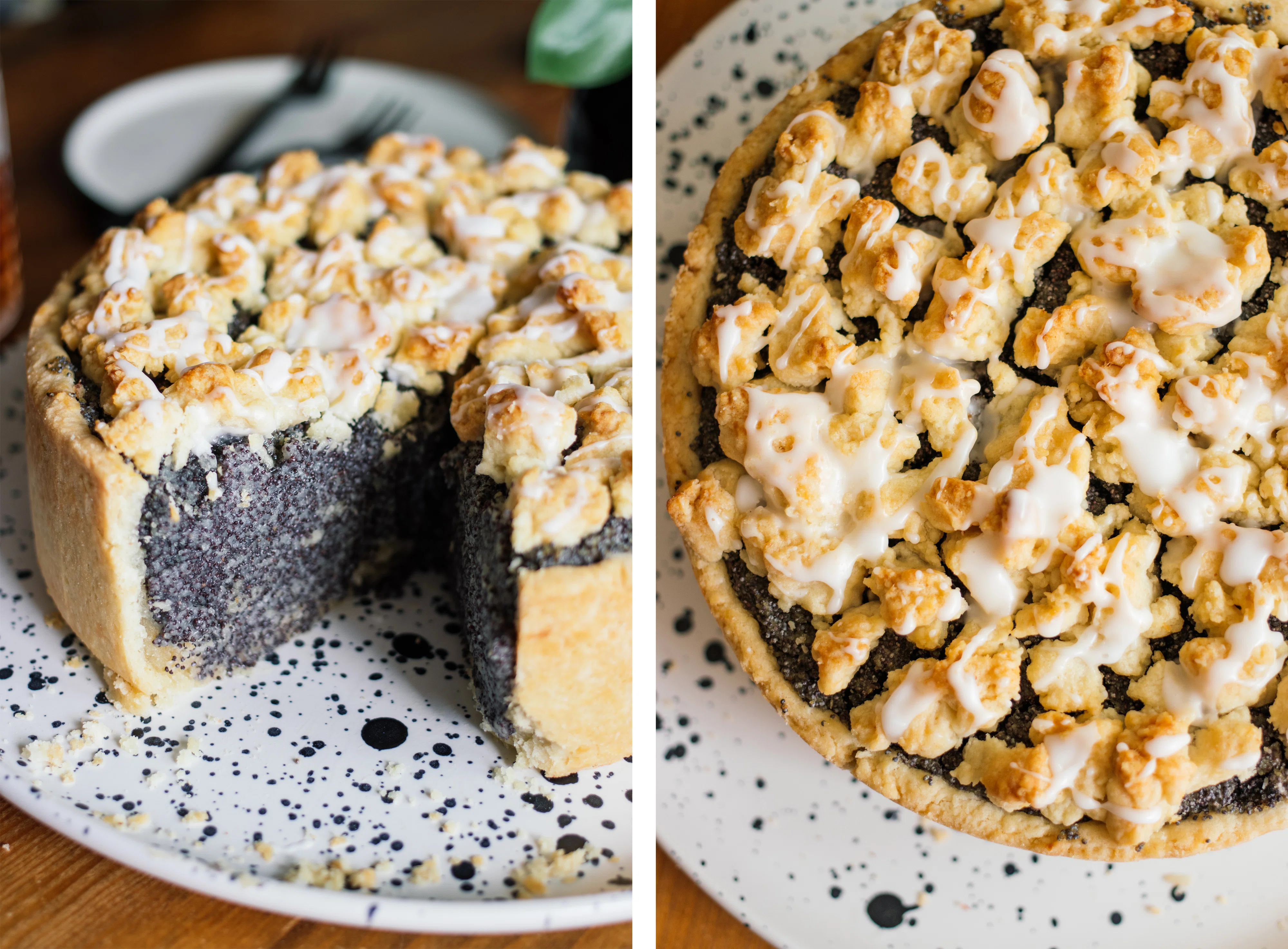 R519 Vegan Poppy Seed Cake with Crumble Topping