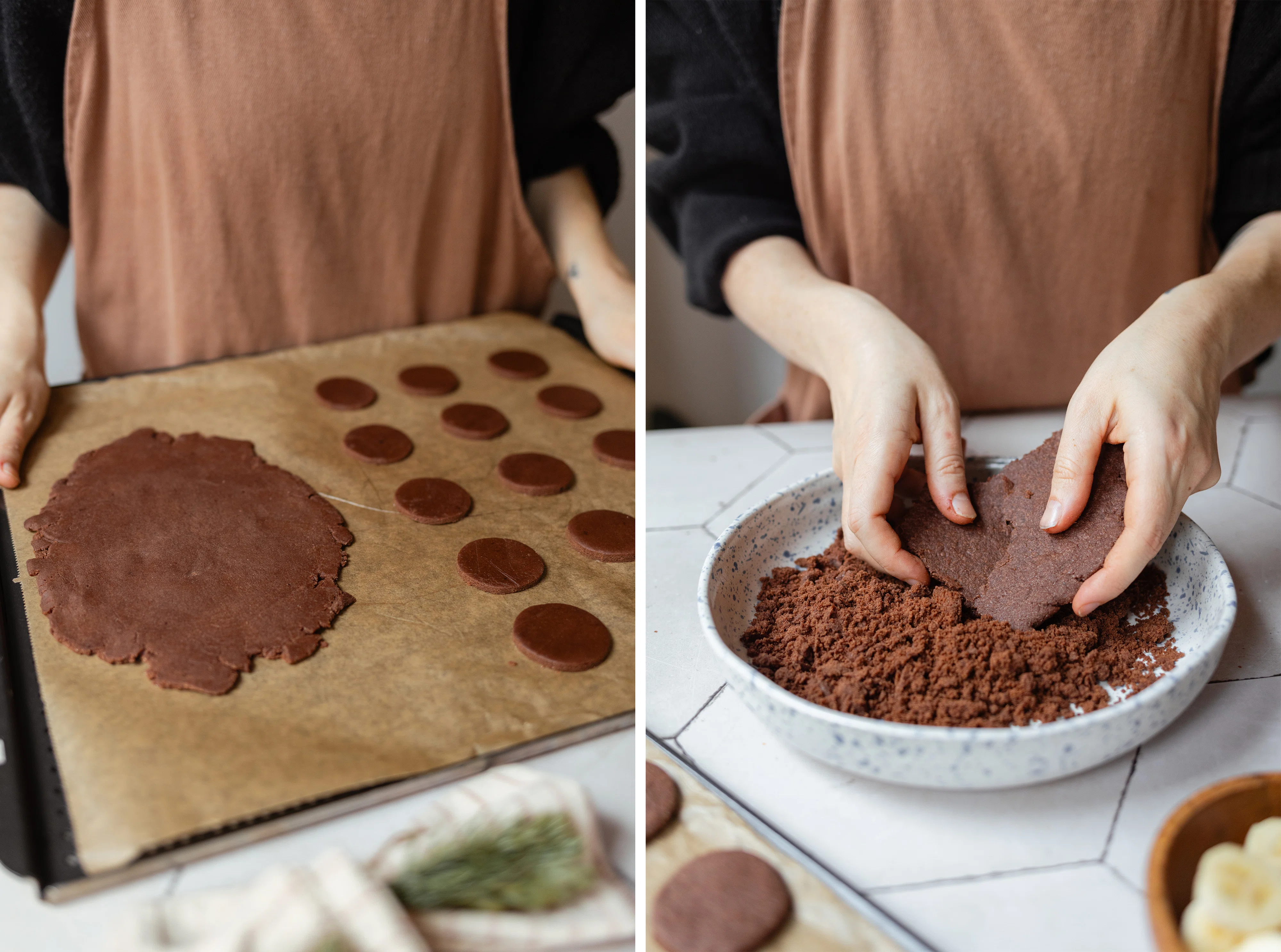 R990 Vegane Maulwurfkuchen-Plätzchen