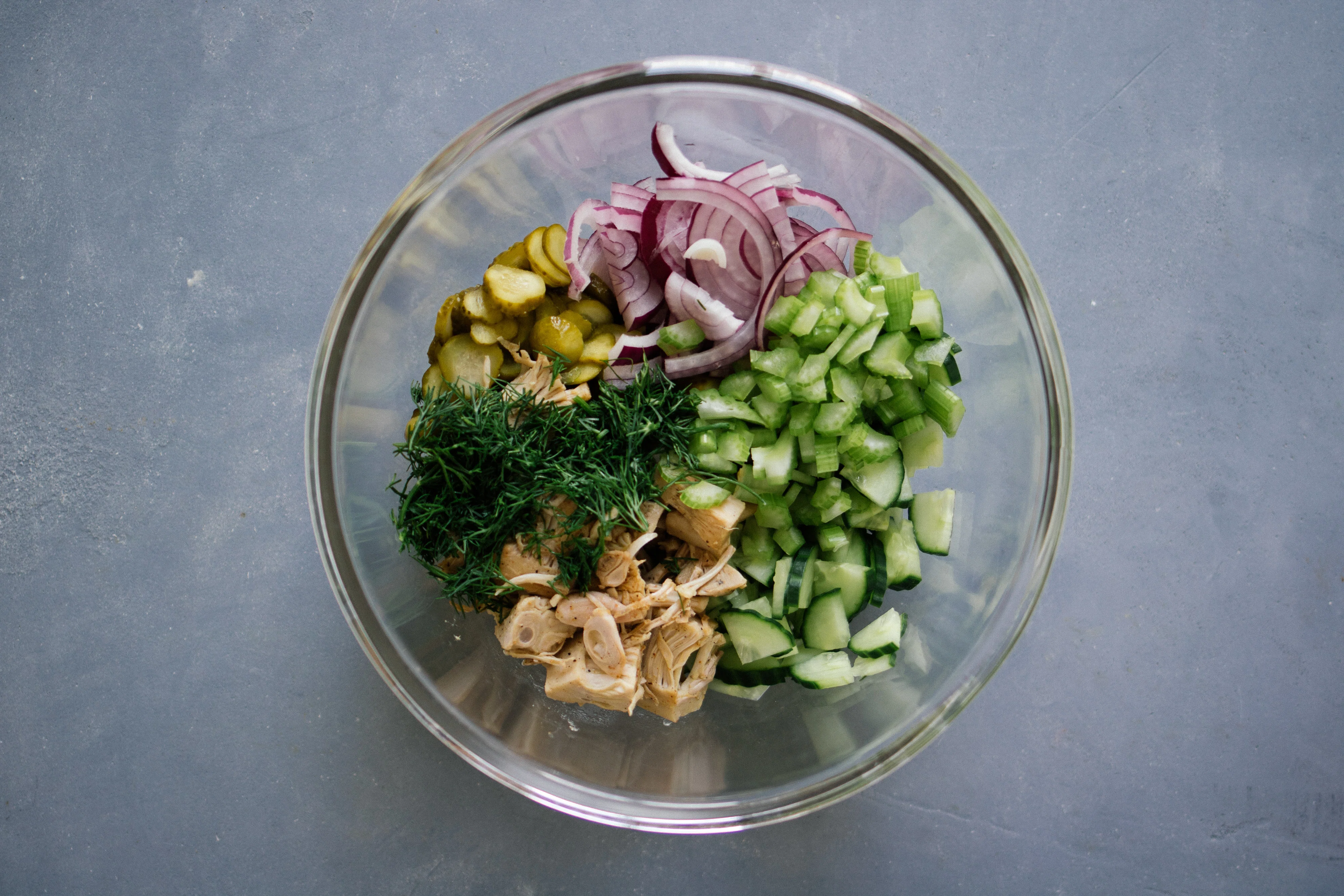 R313 Veganer Chicken-Salat aus Jackfrucht