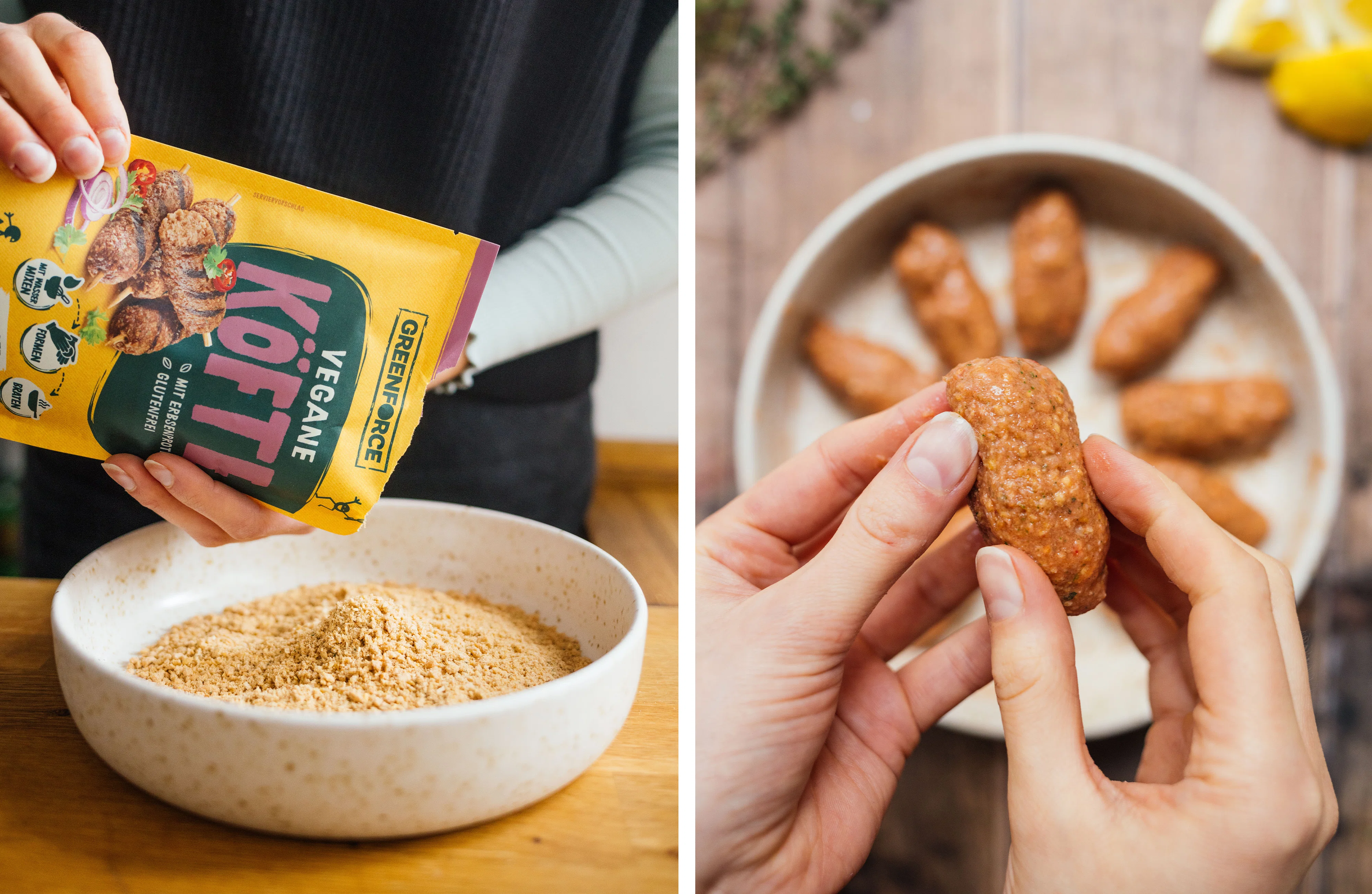 R891 Vegan Kofta on White Bean Puree