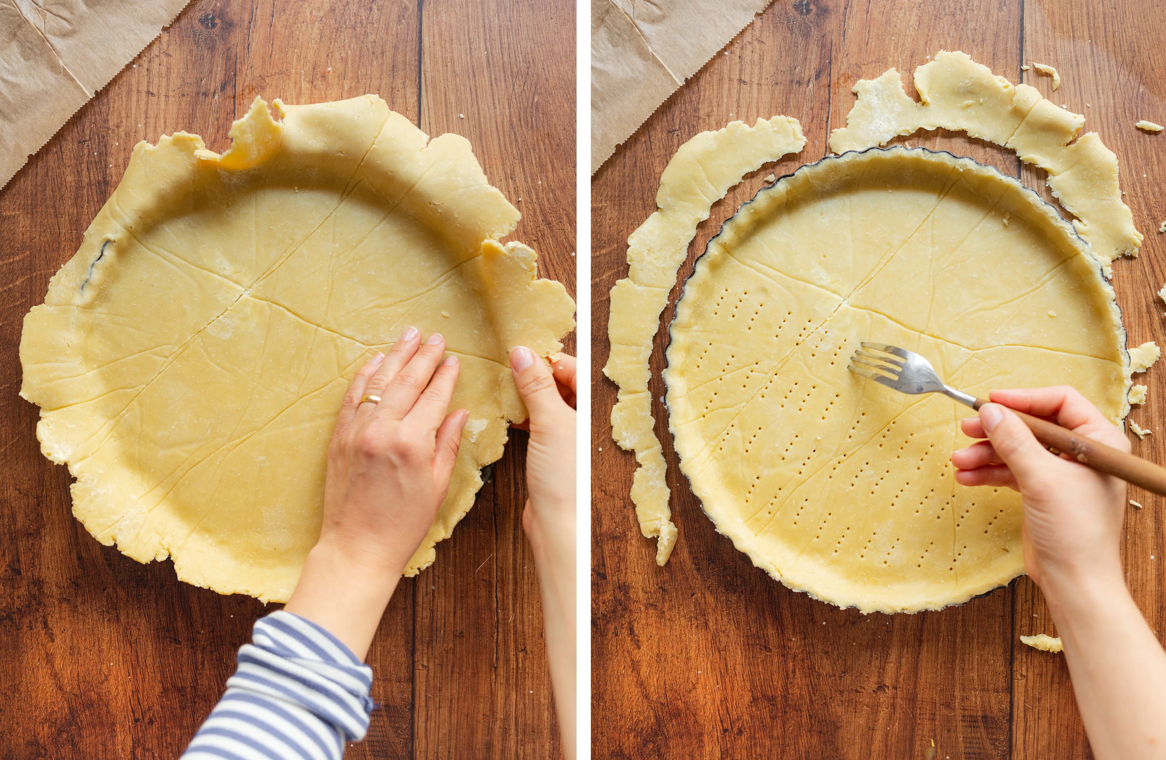 R580 Vegane Zwiebelquiche mit grünem Spargel