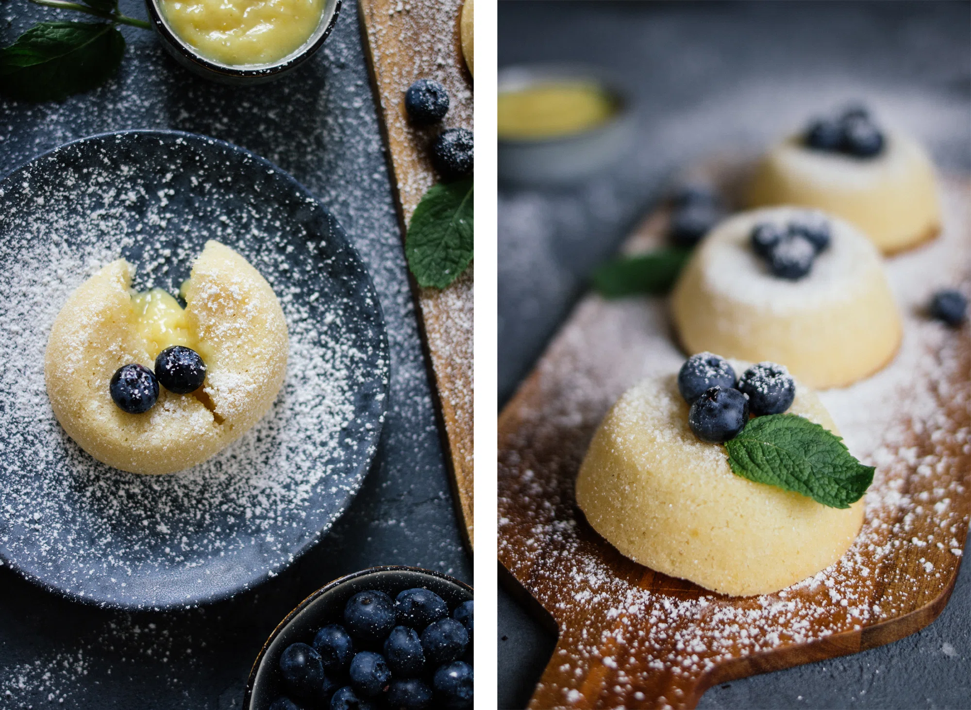 R297 1 dough, 3 desserts: Vegan poke cake, lemon muffins & lava cake