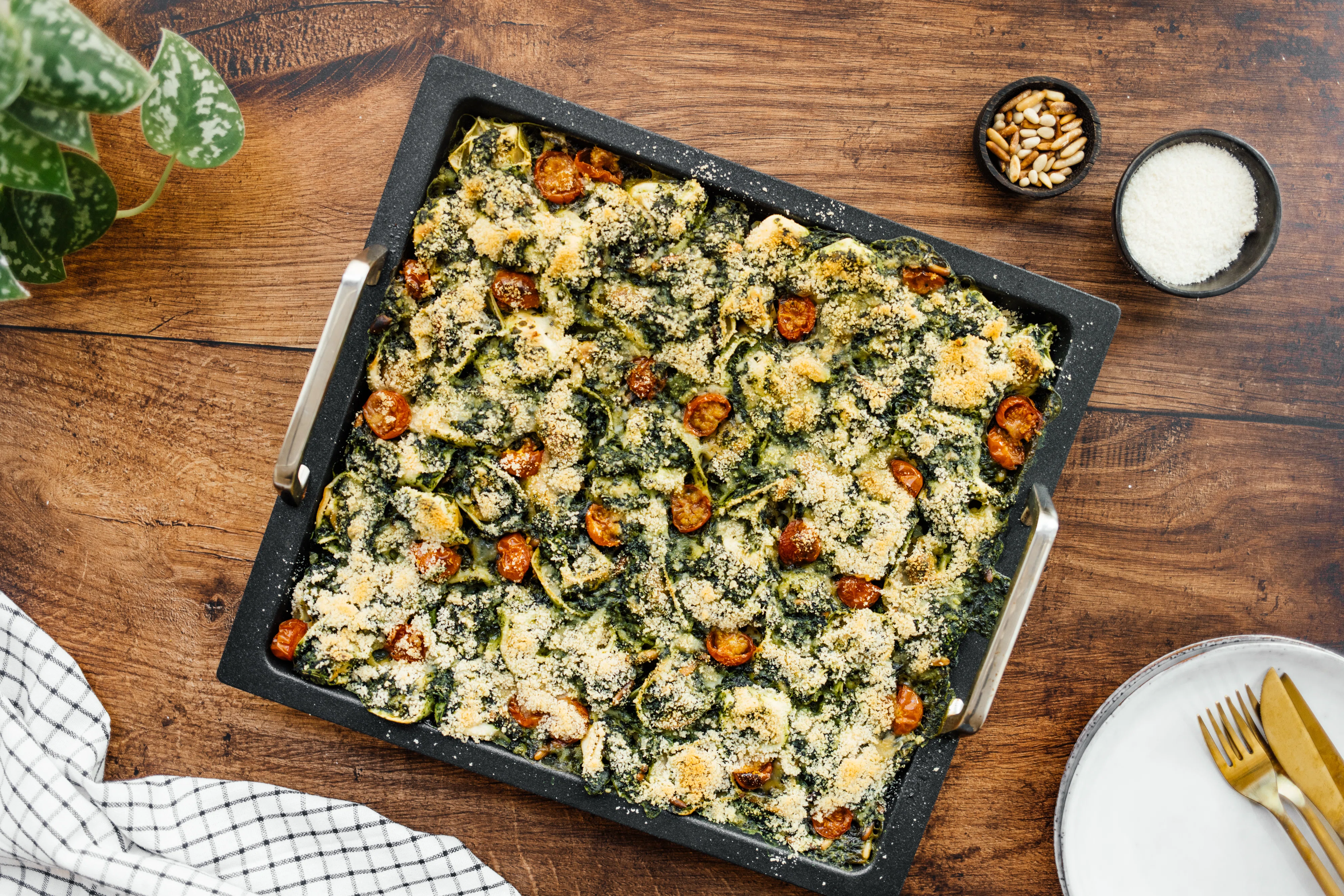 Vegan Tortellini Casserole (with 5 Ingredients)