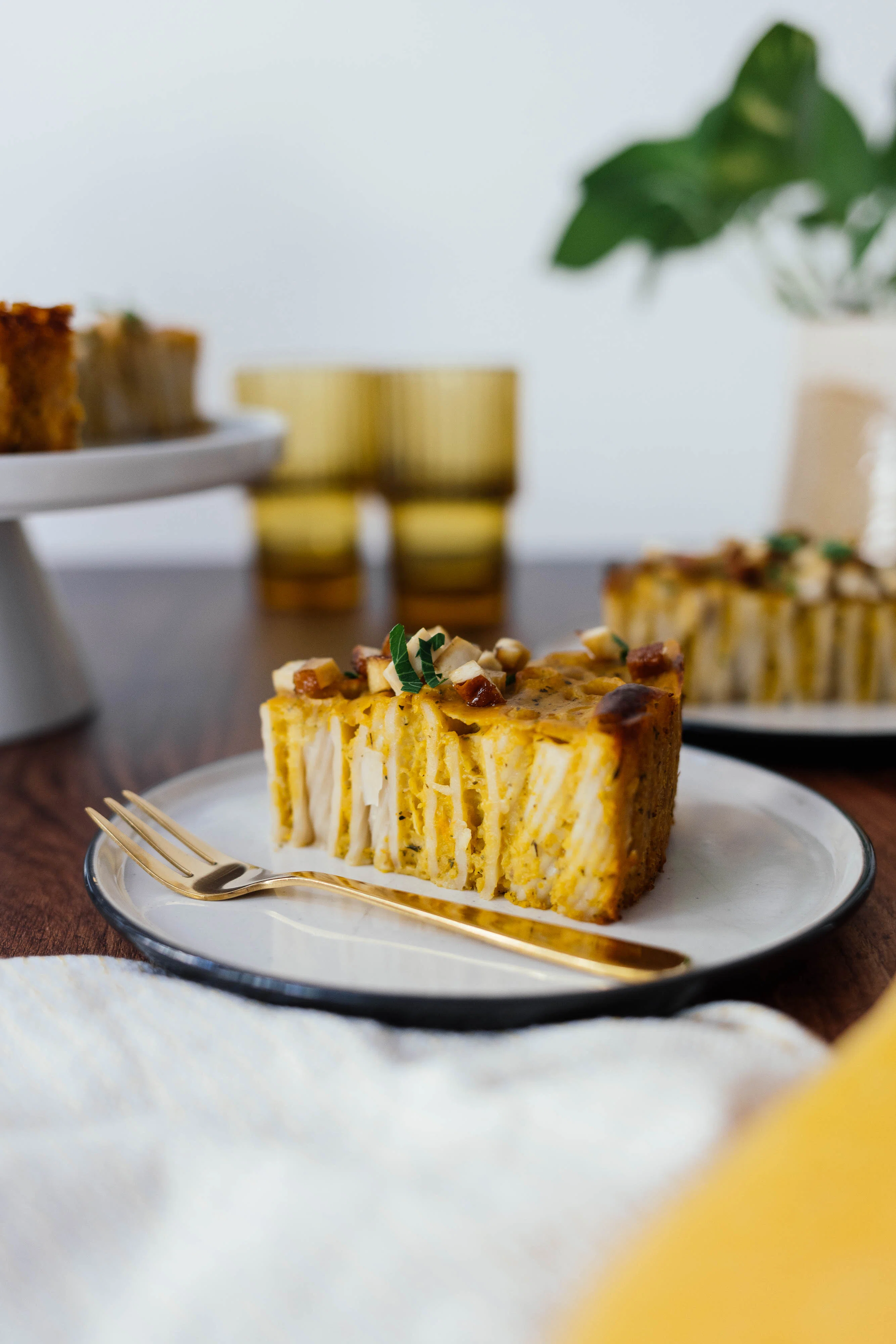 R772 Veganer Nudel-Kürbis-Auflauf mit Rigatoni