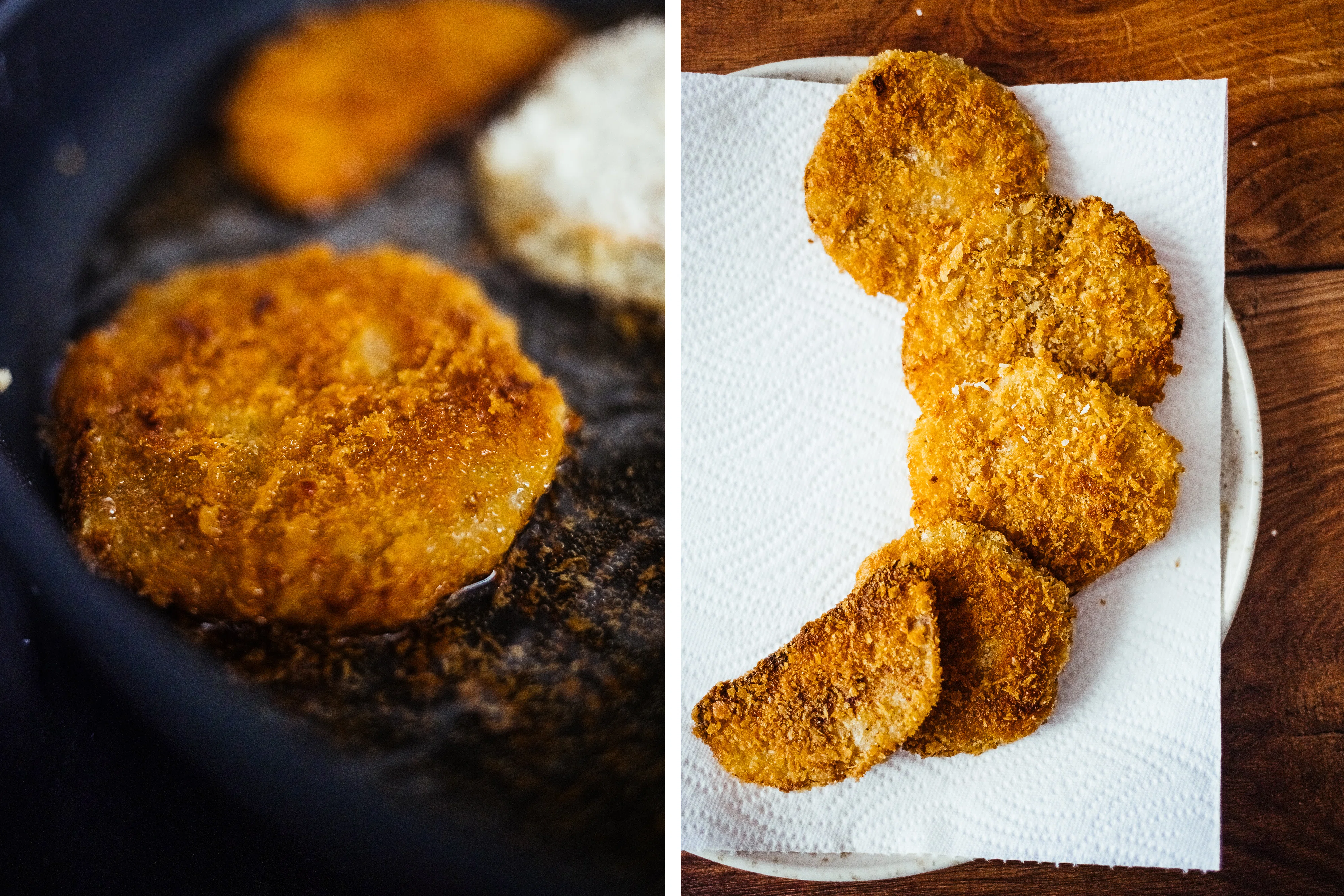 R235 Kohlrabischnitzel mit Gurkensalat
