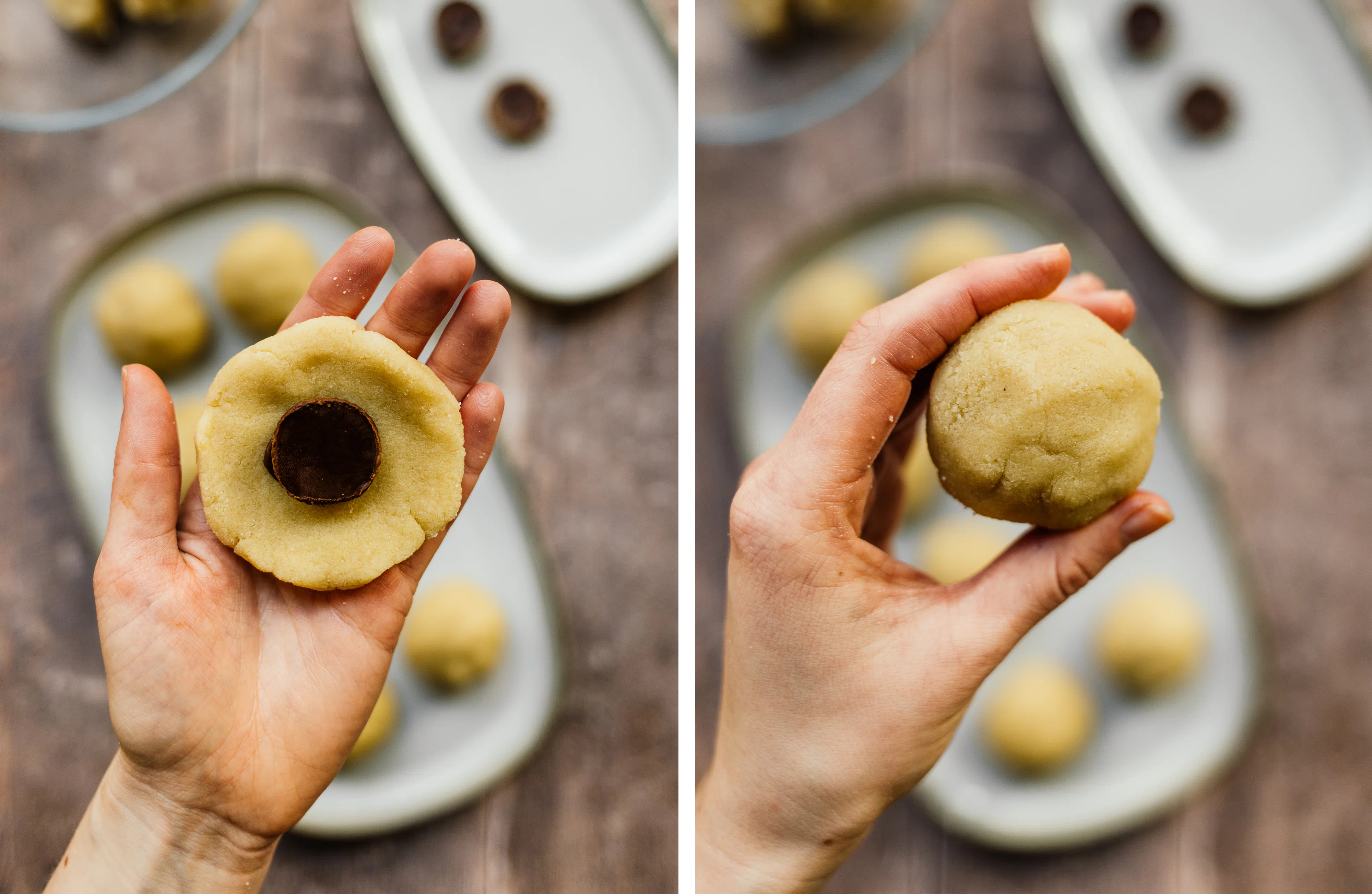 R733 Vegan Cookies with Liquid Chocolate Filling (with 5 ingredients)