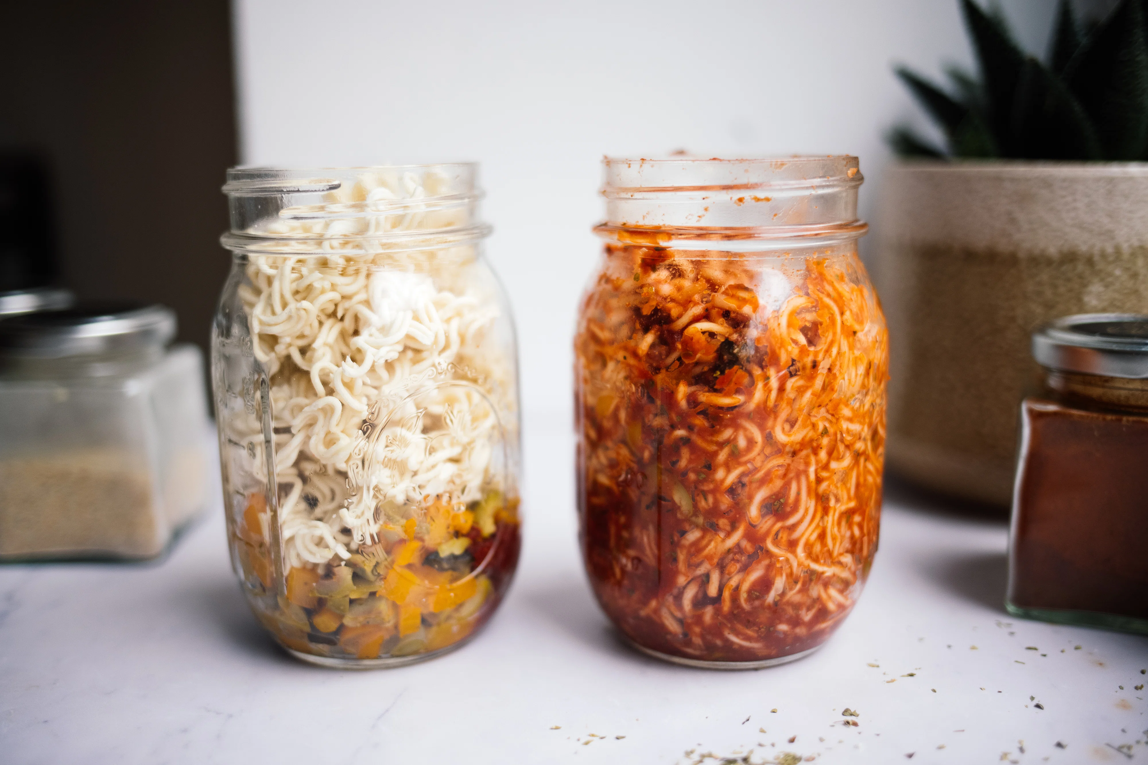 Vegan Instant Pasta with Tomato Sauce